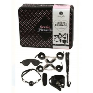 Coffret BDSM Secret Pleasure Noir 8 pièces